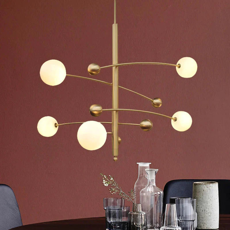 Post Modern Simple Light Luxury Fashion Magic Bean Restaurant Chandelier Designer Model Room