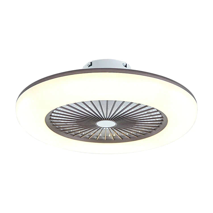 Bedroom Ceiling Light Macaron Invisible Fan Lamp Led Coffee / 220V Trichromatic Light