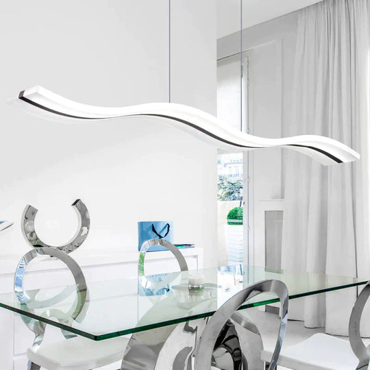 Creative Led Acrylic Restaurant Lamp Coffee Shop Chandelier Single Head / White Light 6500K Pendant
