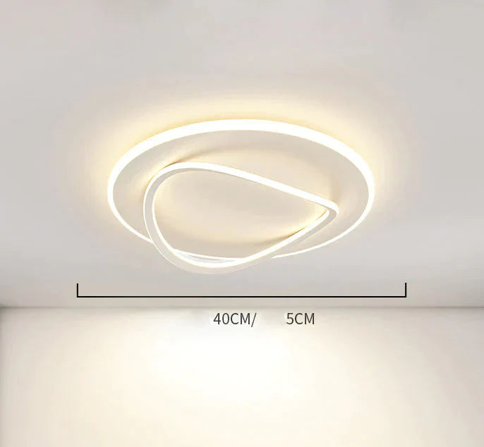 Creative Bedroom Master Lamp Minimalist Round Restaurant Room Ceiling Led Lamps White / Dia40Cm