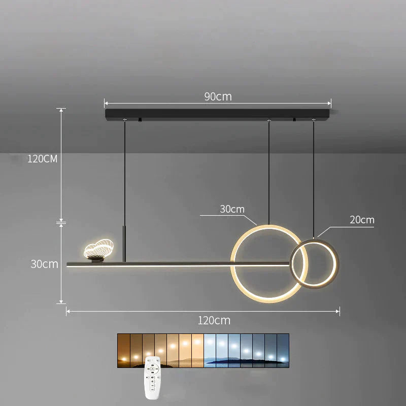 Butterfly Chandelier Simple Modern Dining Room Lamp Luxury Designer Long Table Nordic Bar Pendant