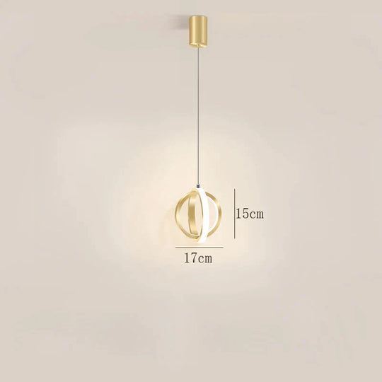Nordic Creative Bedside Single Head Small Chandelier Personalized Art Restaurant Led Spherical