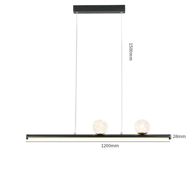 Simple Strip Restaurant Chandelier Personality Creativity Light Luxury Bar Table Lamp Pendant