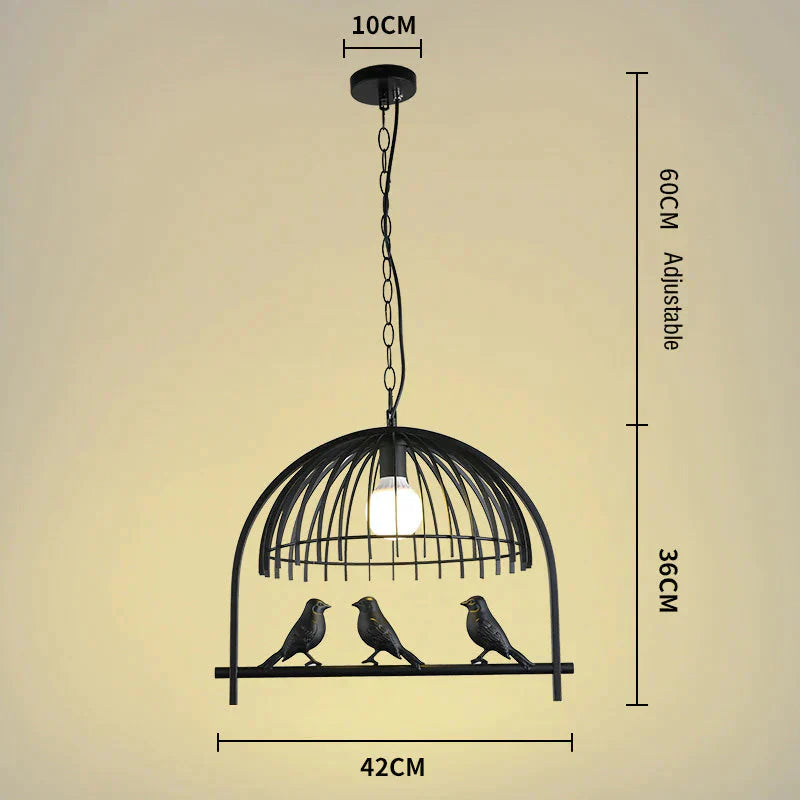 American Bird Chandelier Creative Cage Lamp Pendant
