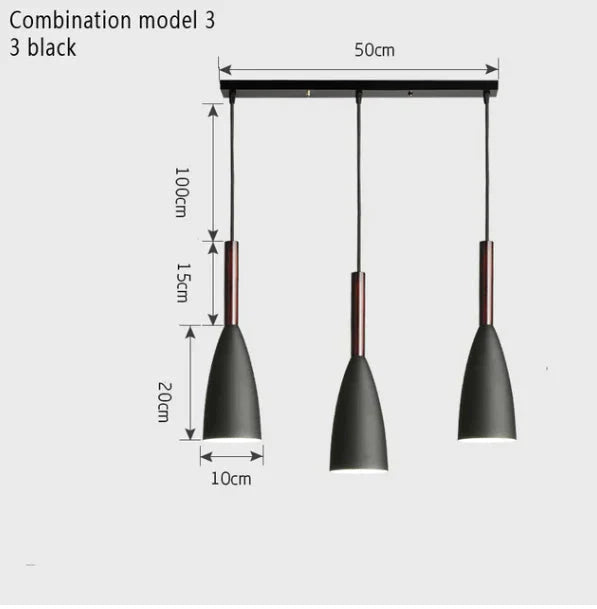 Nordic Minimalism Droplight E27 Aluminum Wood Pendant Lights Home Restaurant Decor Lighting Lamp