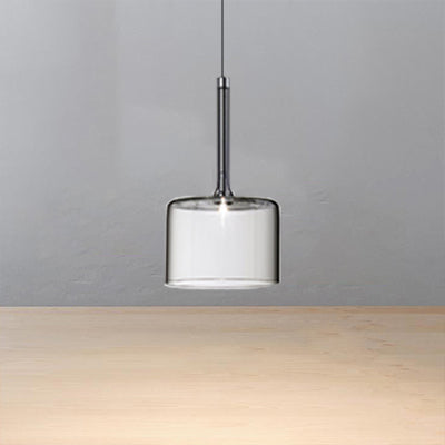 Sofia - Modernist 1 - Light Grey/Red/Orange Led Pendant Light Fixture