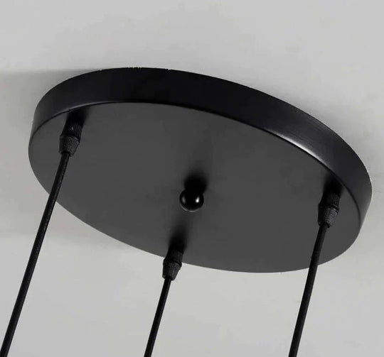 Retro Iron Chandelier Restaurant Bar Creative Black Wire Pendant
