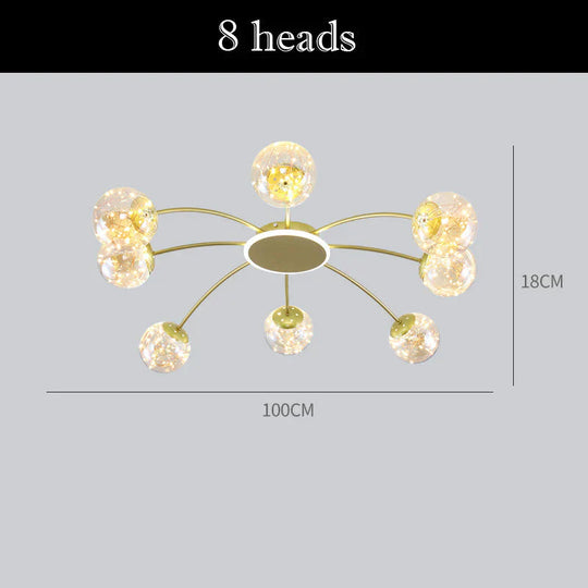 Simple Ceiling Lamp Living Room Full Of Starlight Creative New 8 Heads / White Light