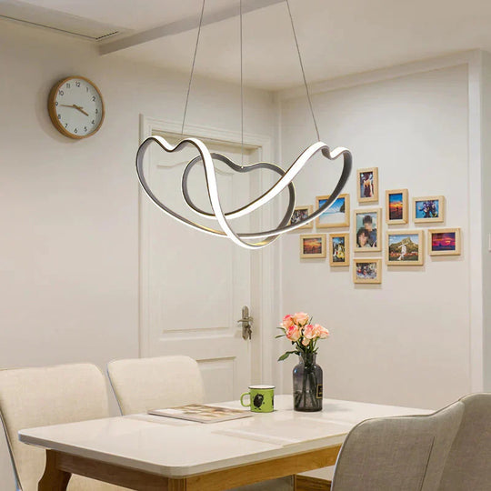 Led Dining Room Chandelier Master Bedroom Lamp Post Modern Simple Luxury Pendant