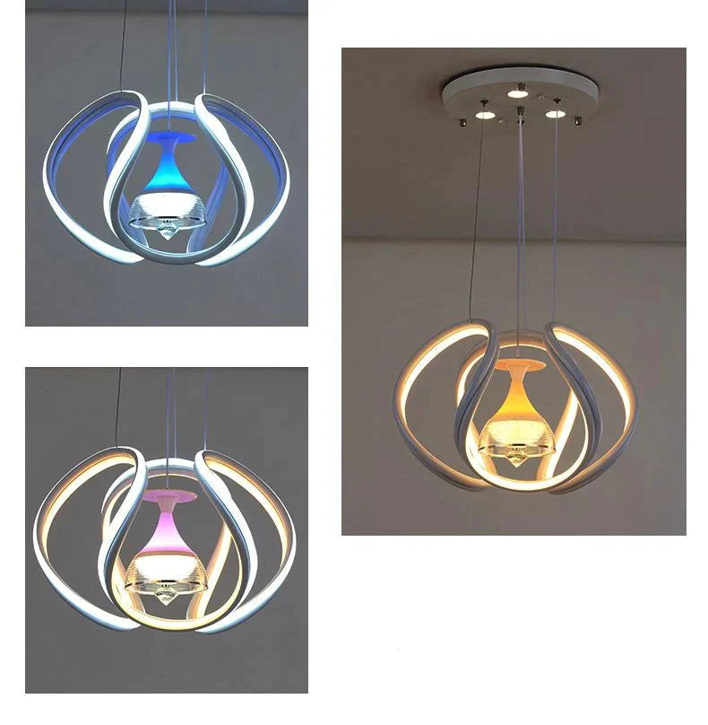 Dining Chandelier Modern Nordic Bar Living Room Lamps Creative Single Led Exhibition Pendant