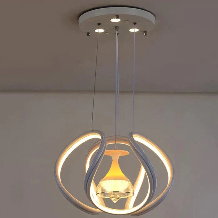 Dining Chandelier Modern Nordic Bar Living Room Lamps Creative Single Led Exhibition Pendant