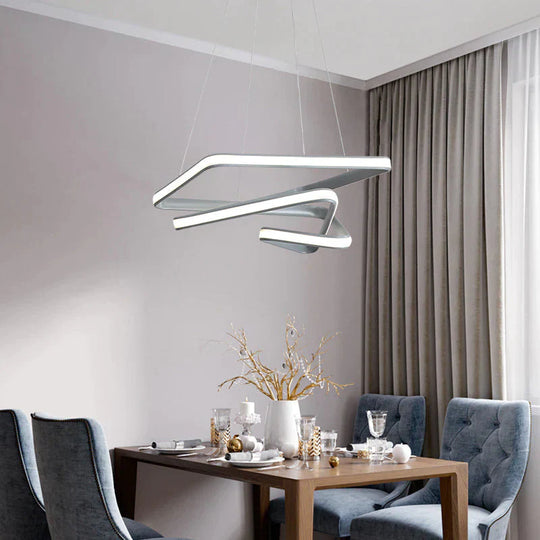 Led Dining Room Chandelier Master Bedroom Lamp Post Modern Simple Luxury A Diameter50Cm / White