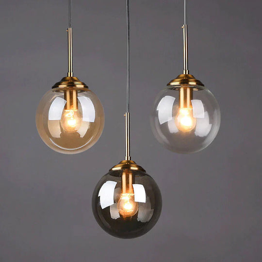 Nordic Creative Minimalist Bar Study Bedroom Bedside Magic Bean Lamp Glass Chandelier Pendant