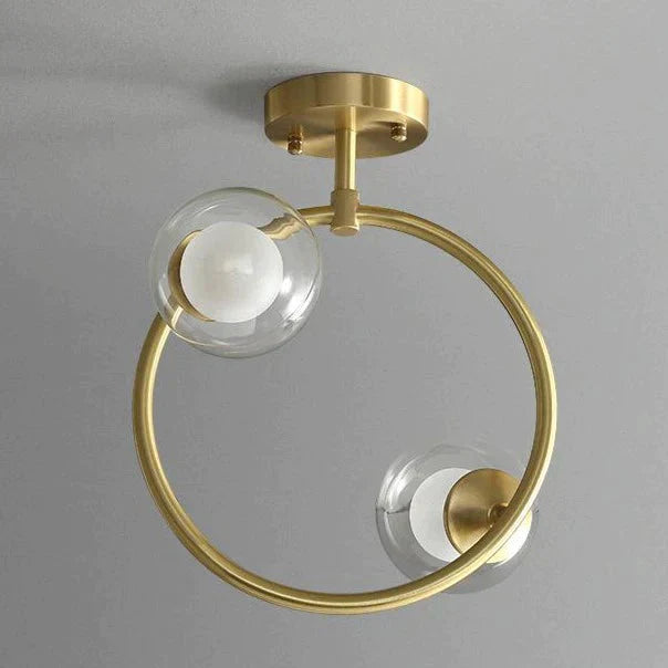 Nordic Corridor Balcony Copper Ceiling Lamp