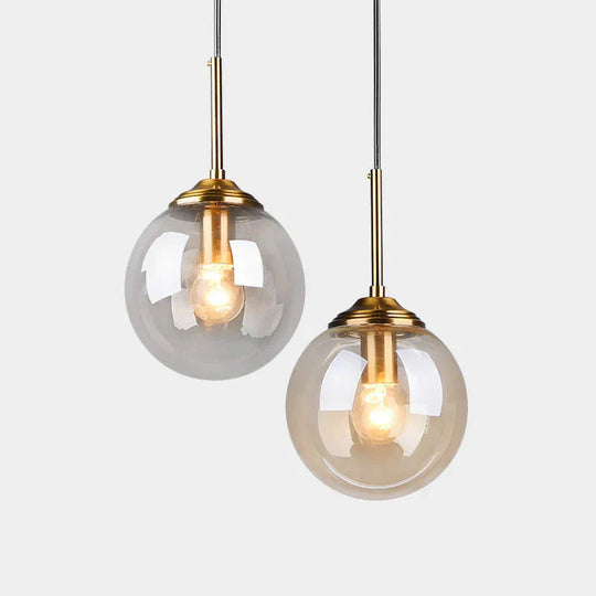 Nordic Creative Minimalist Bar Study Bedroom Bedside Magic Bean Lamp Glass Chandelier Pendant