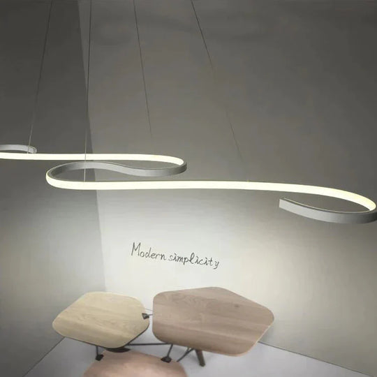 Led Restaurant Chandelier Modern Minimalist Creative Office Light In The Bedroom Coffee Shop Study