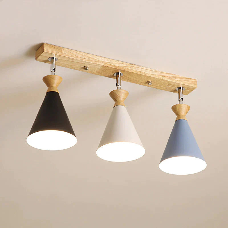 Nordic Creative Restaurant Three - Head Strip Ceiling Lamp