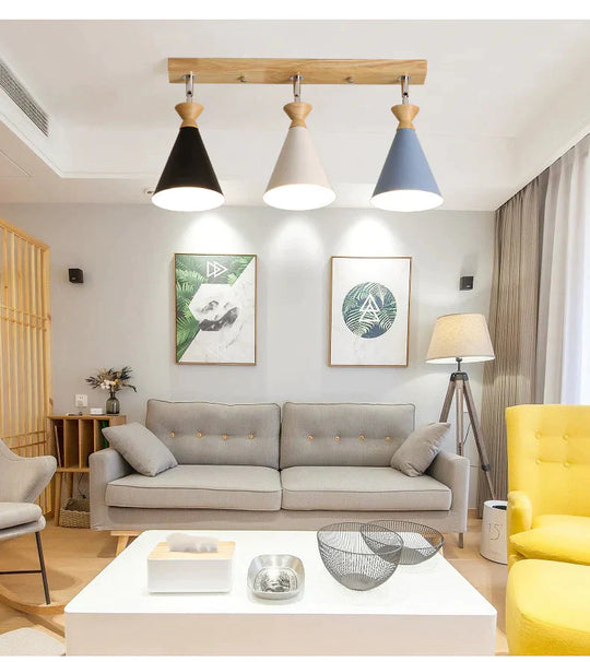 Nordic Creative Restaurant Three - Head Strip Ceiling Lamp