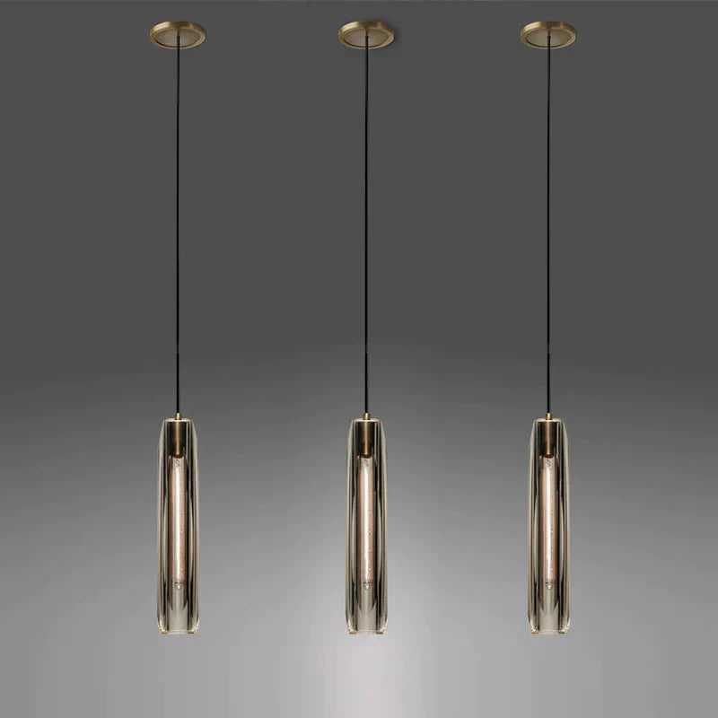 American Simple Copper Crystal Chandelier Bedroom Bedside Single Head Pendant