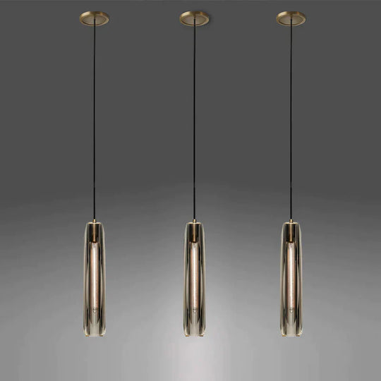 American Simple Copper Crystal Chandelier Bedroom Bedside Single Head Pendant