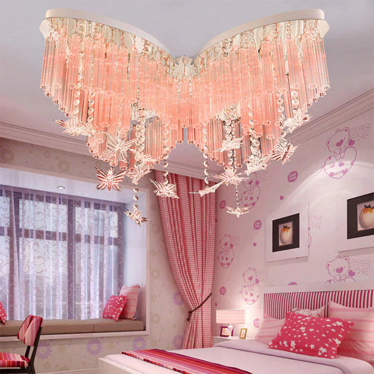 Butterfly Lamp Children’s Room Light In The Bedroom Red Blue And Violet Led Remote Control Can