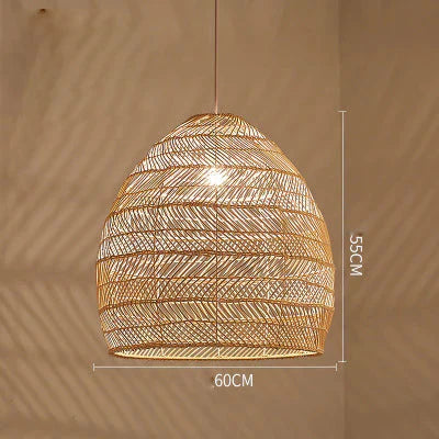 Restaurant Tatami Bedroom Study Lamp Garden B&amp;B Led Living Room Rattan Chandelier Wood Color /