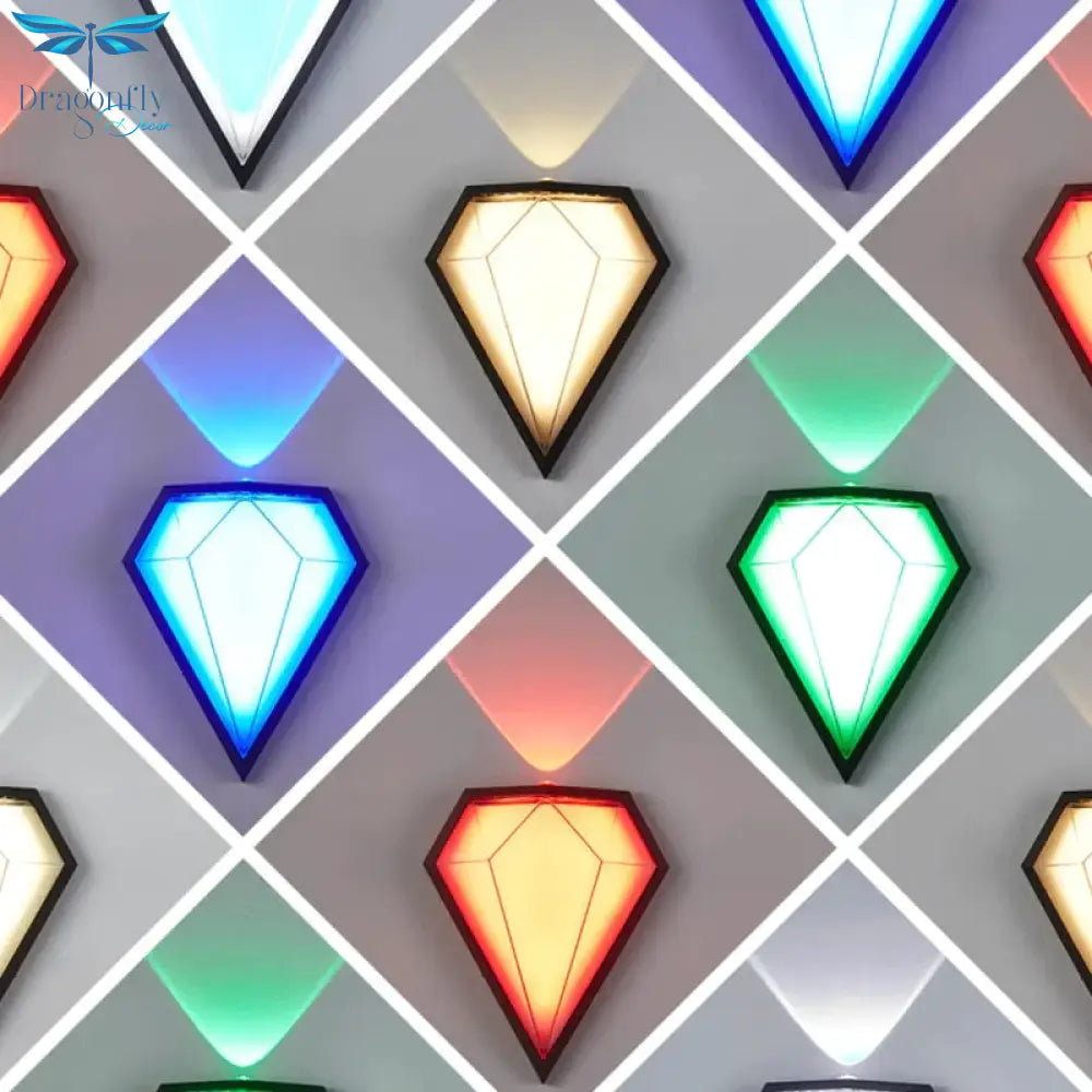 12W Outdoor Waterproof Ip65 Diamond Led Wall Light Porch Garden Lamps &amp; Indoor Bedroom Living Room