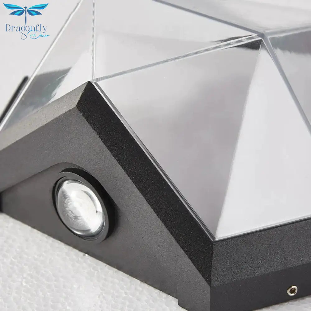 12W Outdoor Waterproof Ip65 Diamond Led Wall Light Porch Garden Lamps &amp; Indoor Bedroom Living Room