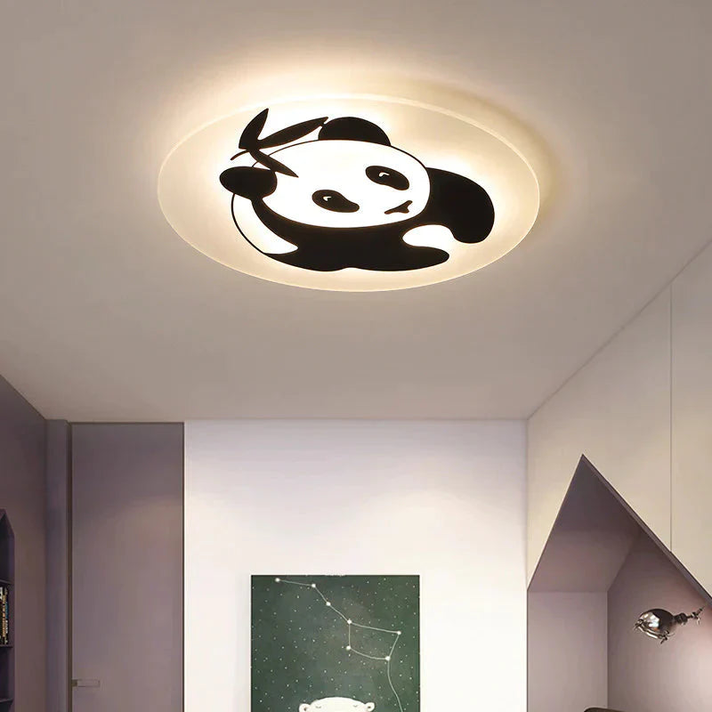 Simple Modern Children’s Room Lamp Panda Led Ceiling