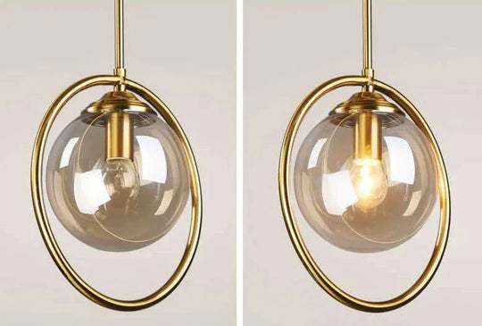 Nordic Creative Minimalist Bar Study Bedroom Bedside Magic Bean Lamp Glass Chandelier Pendant