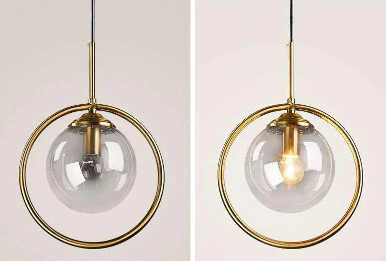 Nordic Creative Minimalist Bar Study Bedroom Bedside Magic Bean Lamp Glass Chandelier Pendant
