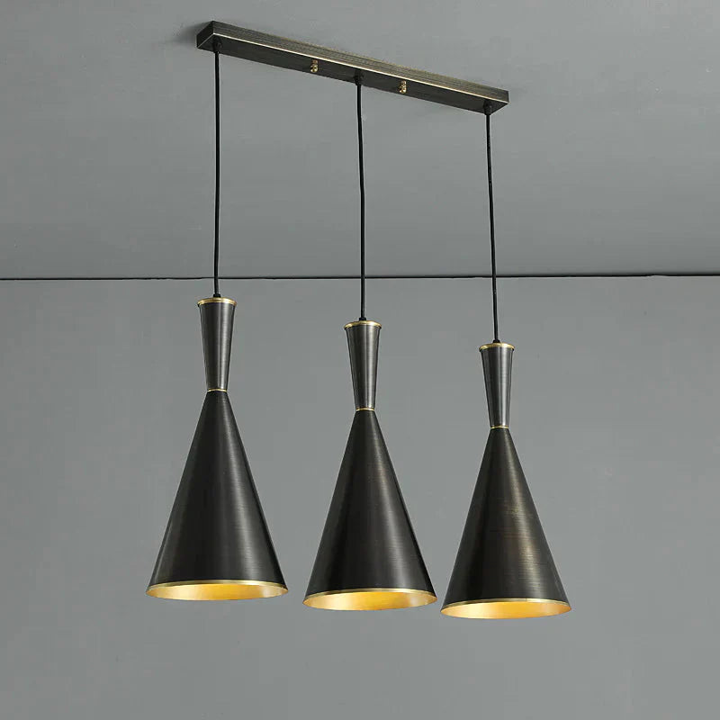 Bedroom Bedside Copper Personality Simple Cafe Bar Single Head Three Restaurant Chandelier Pendant