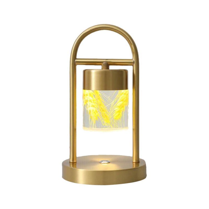 Nusakan - Simplicity Clear Glass Led Desk Light With U - Shaped Metal Frame Gold