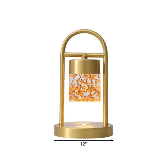 Nusakan - Simplicity Clear Glass Led Desk Light With U - Shaped Metal Frame Gold
