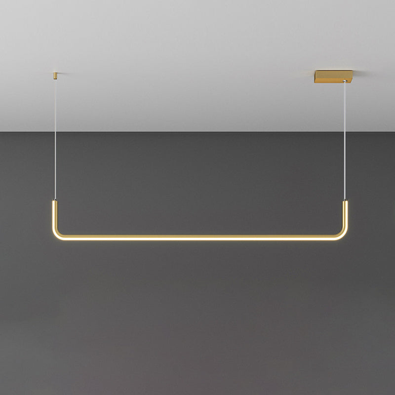 Lyla - Black/Gold Linear Pendant: Simple Led Multi Ceiling Light