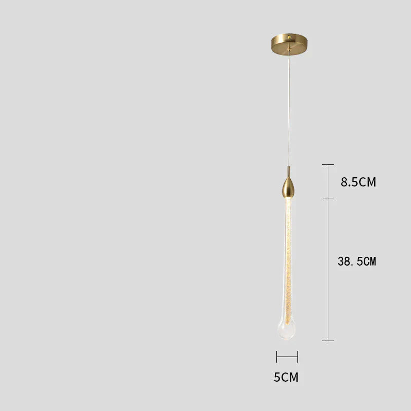 Stair Lamp Hanging Wire Drop Glass Chandelier Simple Duplex Building Jump Floor Bar Combination
