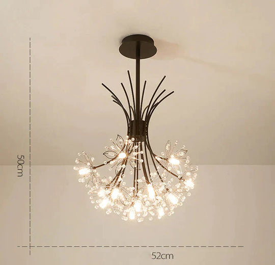 Simple Bedroom Restaurant Crystal Creative Personality Living Room Bouquet Dandelion Chandelier