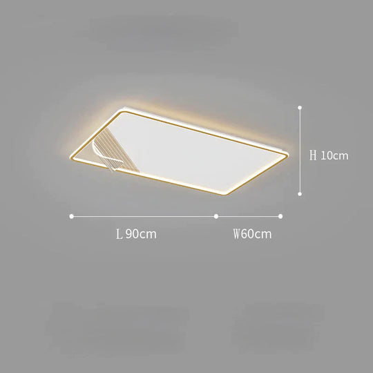 Simple Modern Bedroom Ceiling Lamp Light Luxury Led Whole House Living Room Gold Lighting /