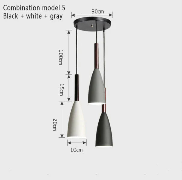 Nordic Minimalism Droplight E27 Aluminum Wood Pendant Lights Home Restaurant Decor Lighting Lamp