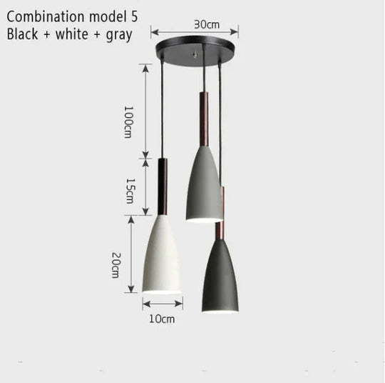 Nordic Minimalism Droplight E27 Aluminum Wood Pendant Lights Home Restaurant Decor Lighting Lamp