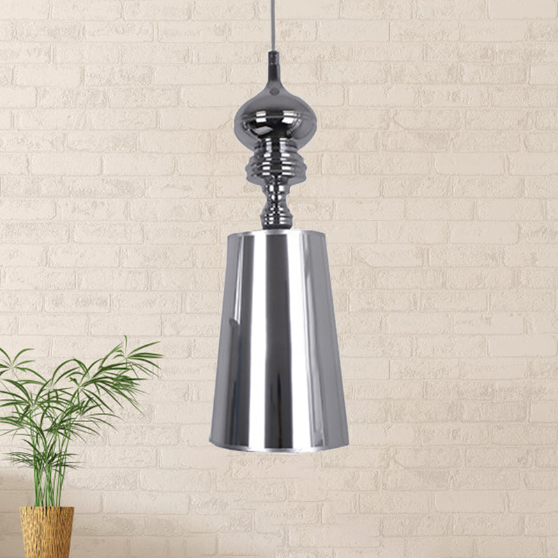 Ilaria - Metal Cone Pendulum Light Simplicity 1 Head Hanging Pendant In Silver/Gold 6/8/10 Wide