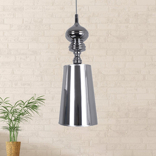 Ilaria - Metal Cone Pendulum Light Simplicity 1 Head Hanging Pendant In Silver/Gold 6/8/10 Wide