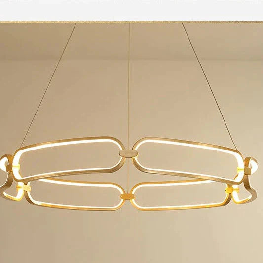 Simple Luxury Villa Stairs Multi - Head Living Room Dining Ring Atmosphere Chandelier Bedroom Lamps
