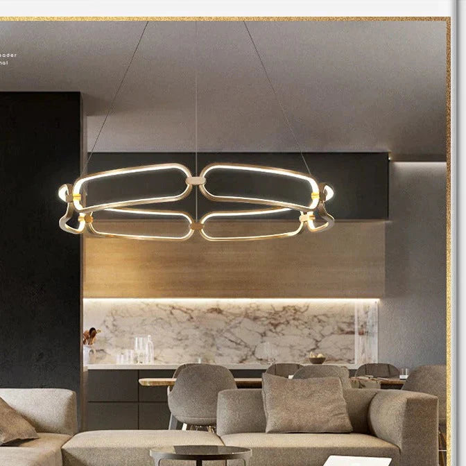 Simple Luxury Villa Stairs Multi - Head Living Room Dining Ring Atmosphere Chandelier Bedroom Lamps