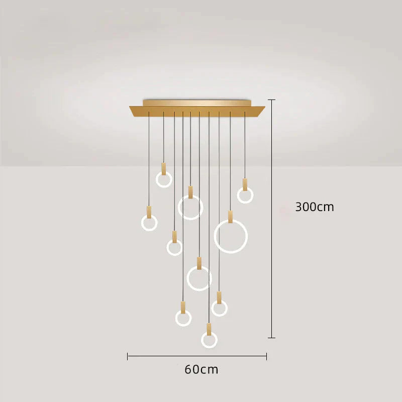 Creative Minimalist Restaurant Bedroom Bedside Bar Small Chandelier Nordic Stairway Designer Lamps