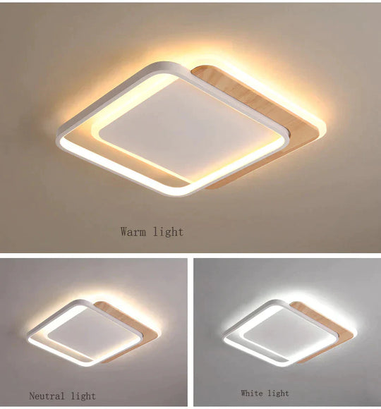 Ceiling Lamp Bedroom Creative Square Modern Simple Study Household Warm Romantic Room