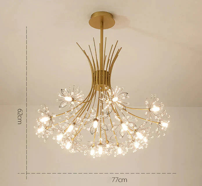 Simple Bedroom Restaurant Crystal Creative Personality Living Room Bouquet Dandelion Chandelier