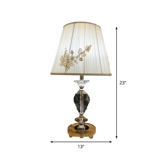 Mimosa - Rhombus - Like Reading Lamp: Clear Crystal Night Table Light