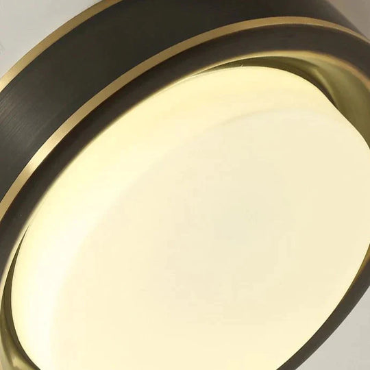 Simple Modern Room Living Black Copper Ceiling Lamp