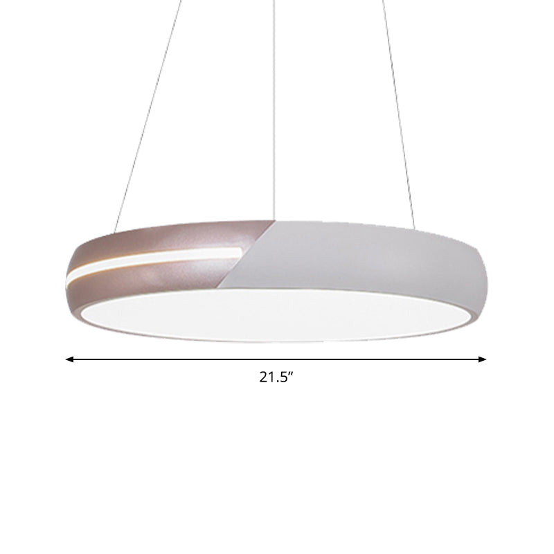 Delilah - Rose Gold Ring Suspension Light Modern Led Metal Hanging Fixture For Dining Room